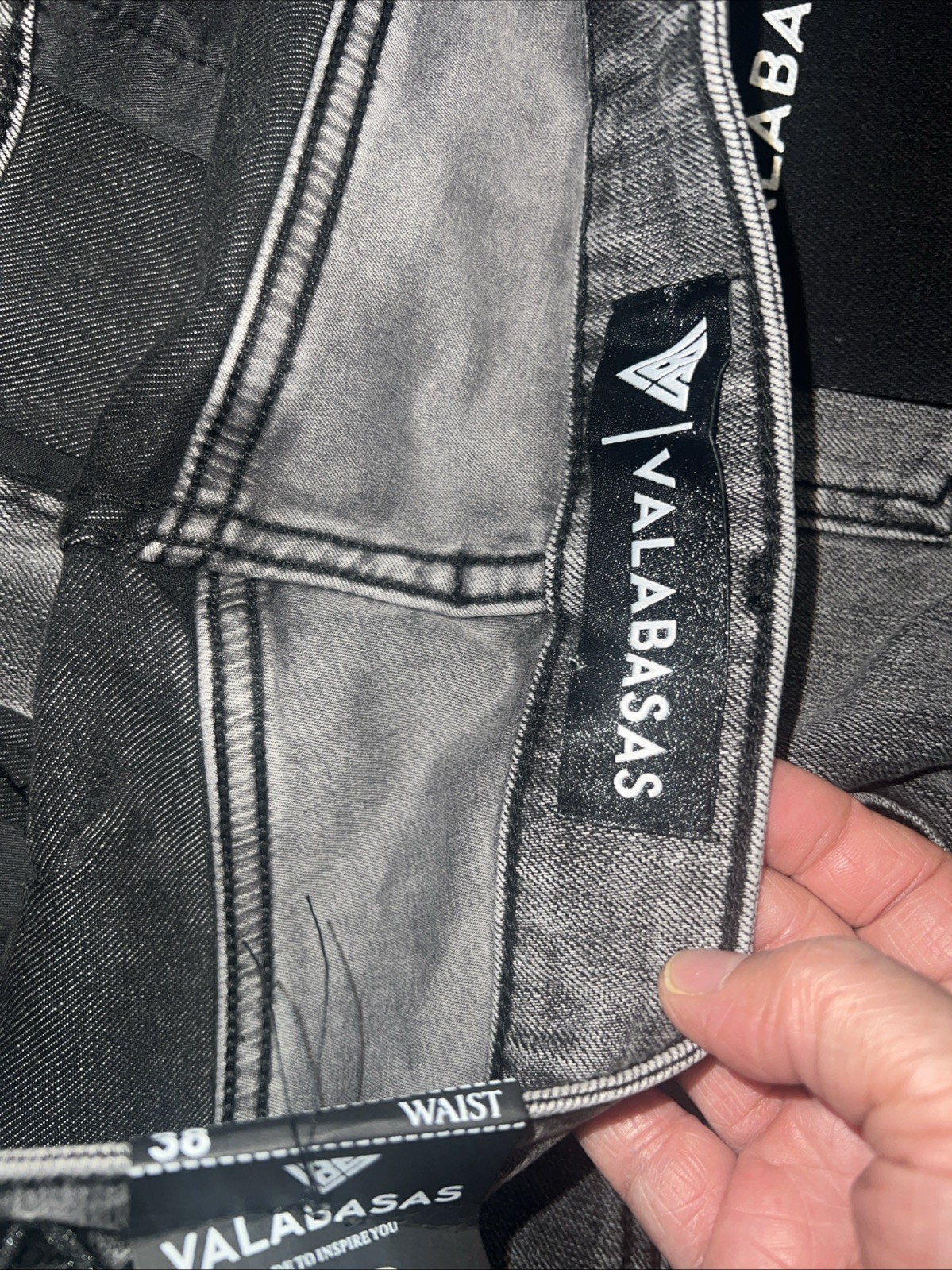 VALABASAS Stretch Slim Fit Denim Jeans 5-Pocket GREY color Men’s size 38