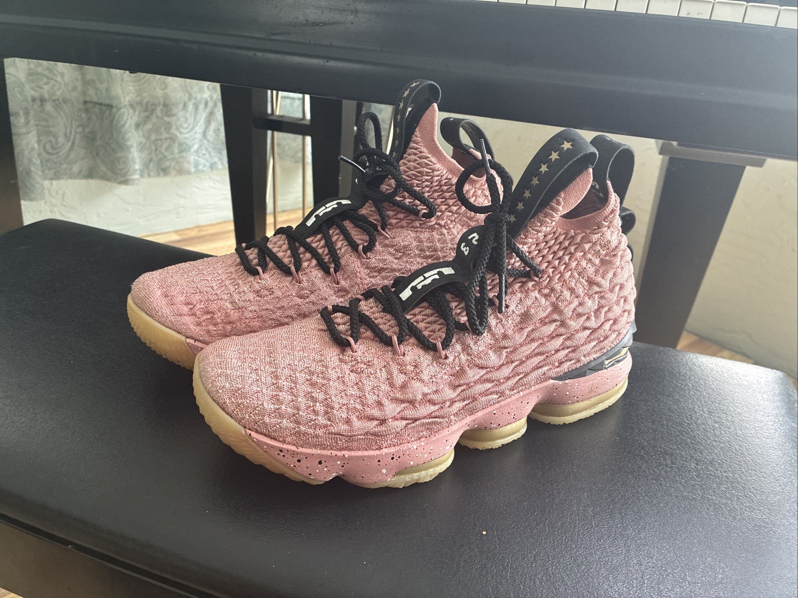 Nike LeBron XV 15 Hollywood All Star. 897650-600. Rust Pink Gold Black