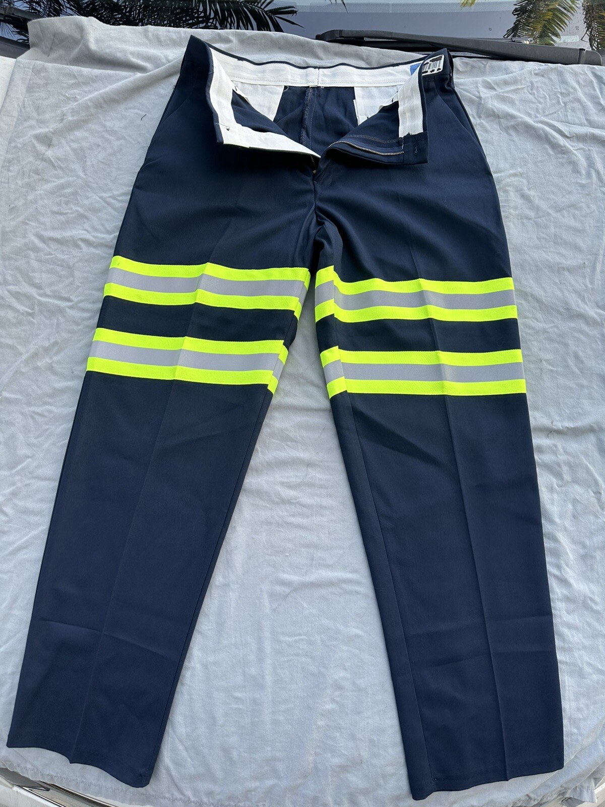2 Cintas comfort flex High Visibility Safety Work pants 36×32 Navy Blue 59945-20