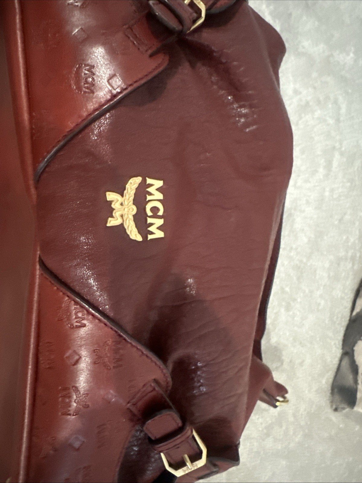 MCM Burgundy Handbag