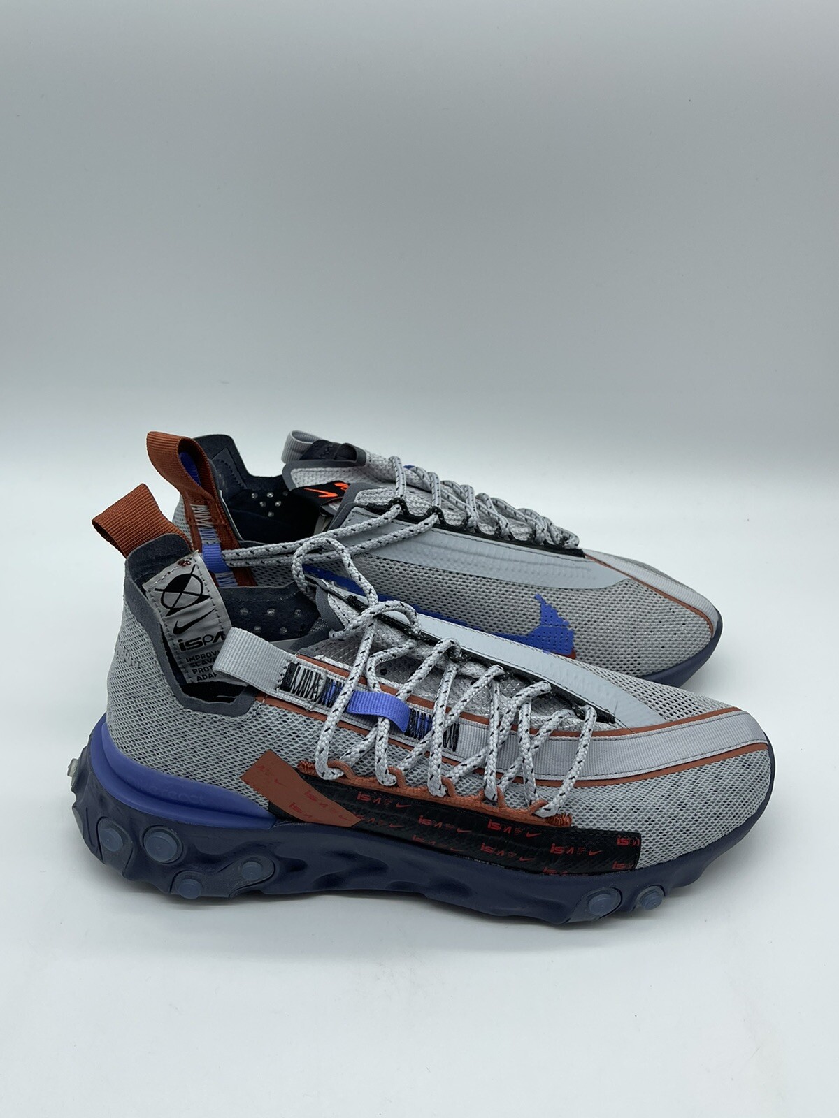 Nike React WR iSPA “Wolf Grey” 2019 US Men Size 5.5 Womens Size 7 Sneakers Shoes