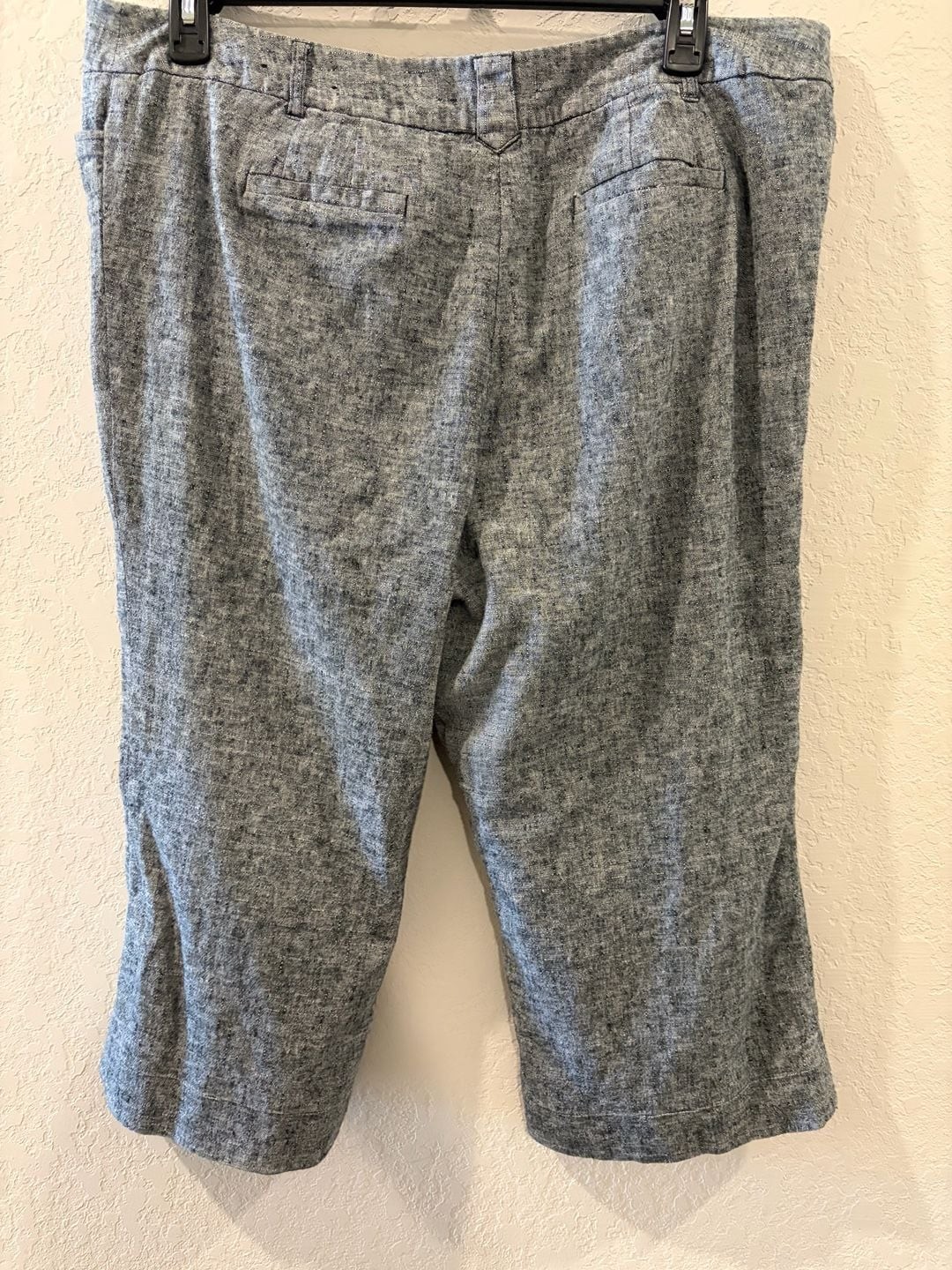 Lane Bryant Women’s Gray Linen Blend Cropped Capri Pants Size 20