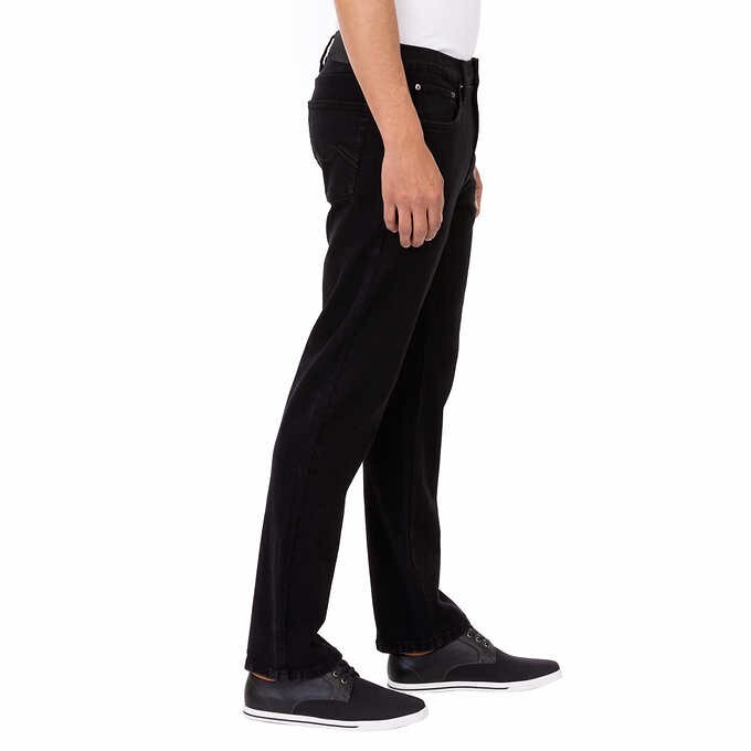 URBAN STAR Stretch Men 36×29 Relaxed Fit Straight Leg Jeans Pockets Black NWT