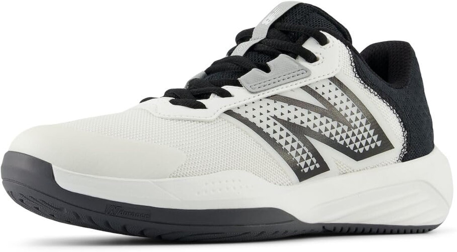 New Balance Women’s 696 V6 Tennis Shoe, White/Black, 10.5 Wide – White/Black – 1