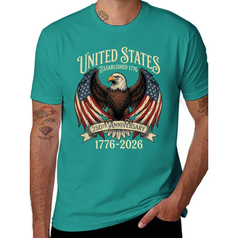 250 Years American Flag Bald Eagle 250th Anniversary USA Patriotic T-Shirt