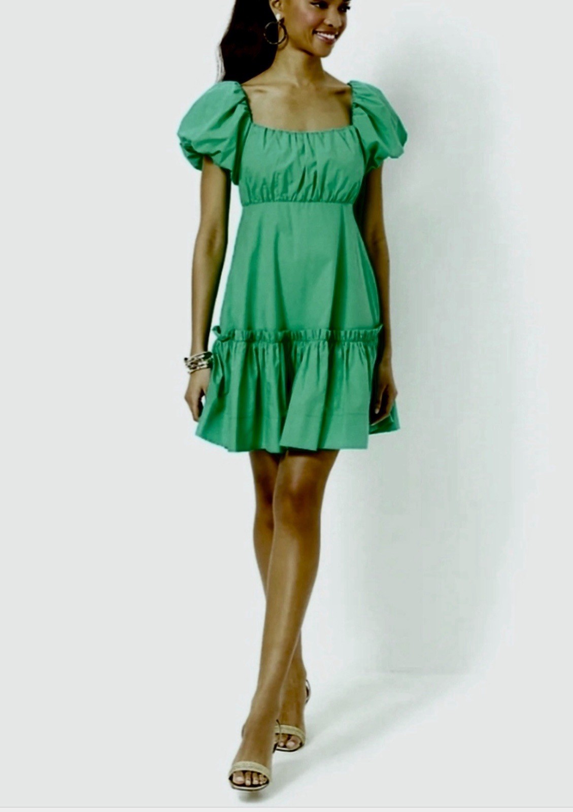 Lilly Pulitzer Nastia Short Sleeve Cotton Dress vibrant Spearmint green Sz 2