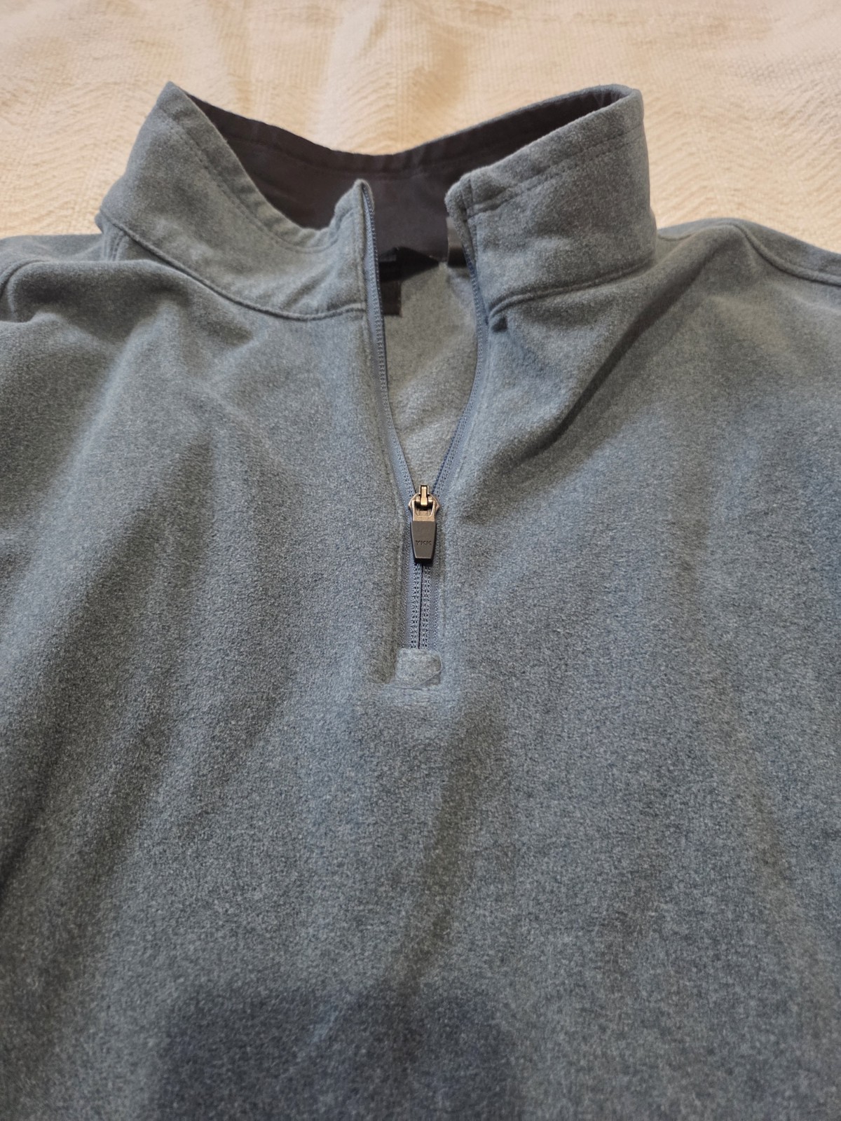 Mondetta Outdoor Project Men’s L Blue Fleece 1/4 Zip Pullover Mock Neck