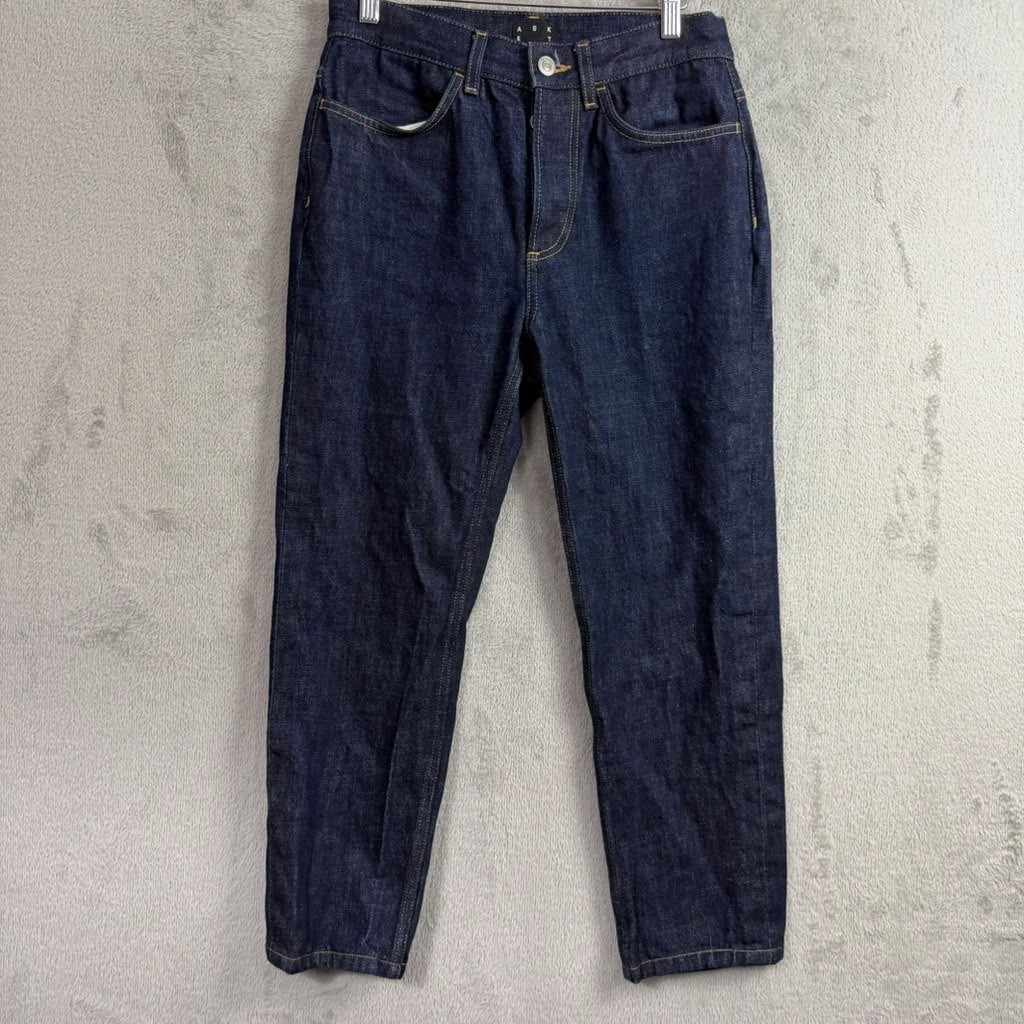 Asket Jeans Mens Size 28×24 Blue Organic Cotton Button Fly Made In Italy