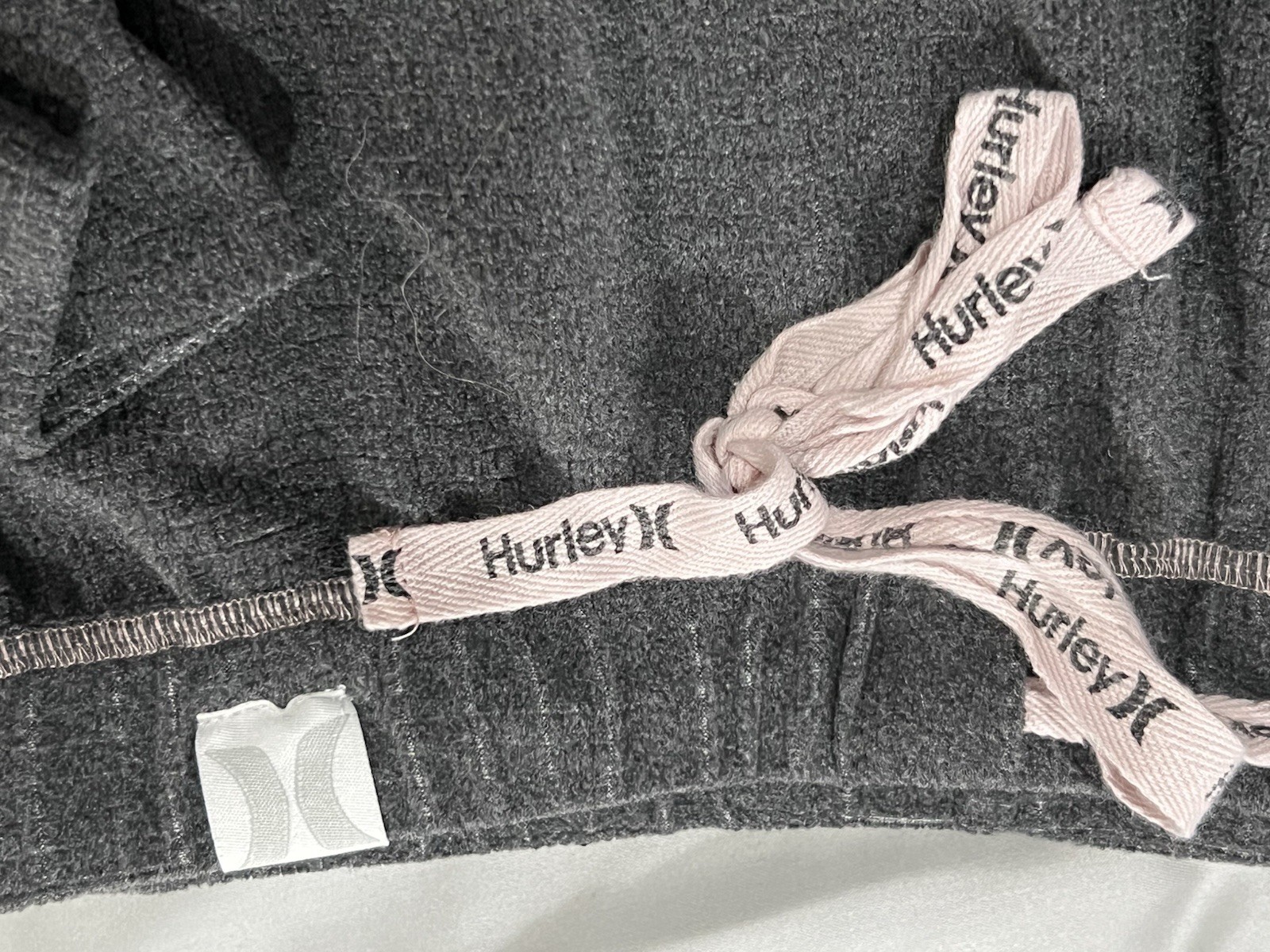 Hurley Women’s Gray Fleece 2-Piece Set Long Sleeve Crew & Drawstring Pants L/G
