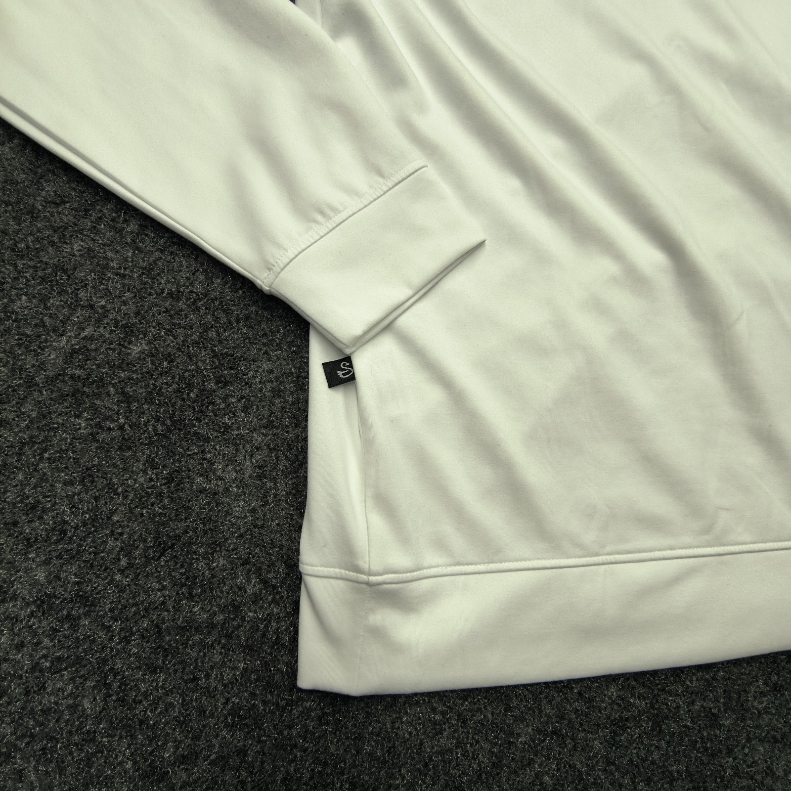 Swannies McKinnon Q Quarter Zip Men’s L White 1/4 Zip Mock Neck Golf Pullover