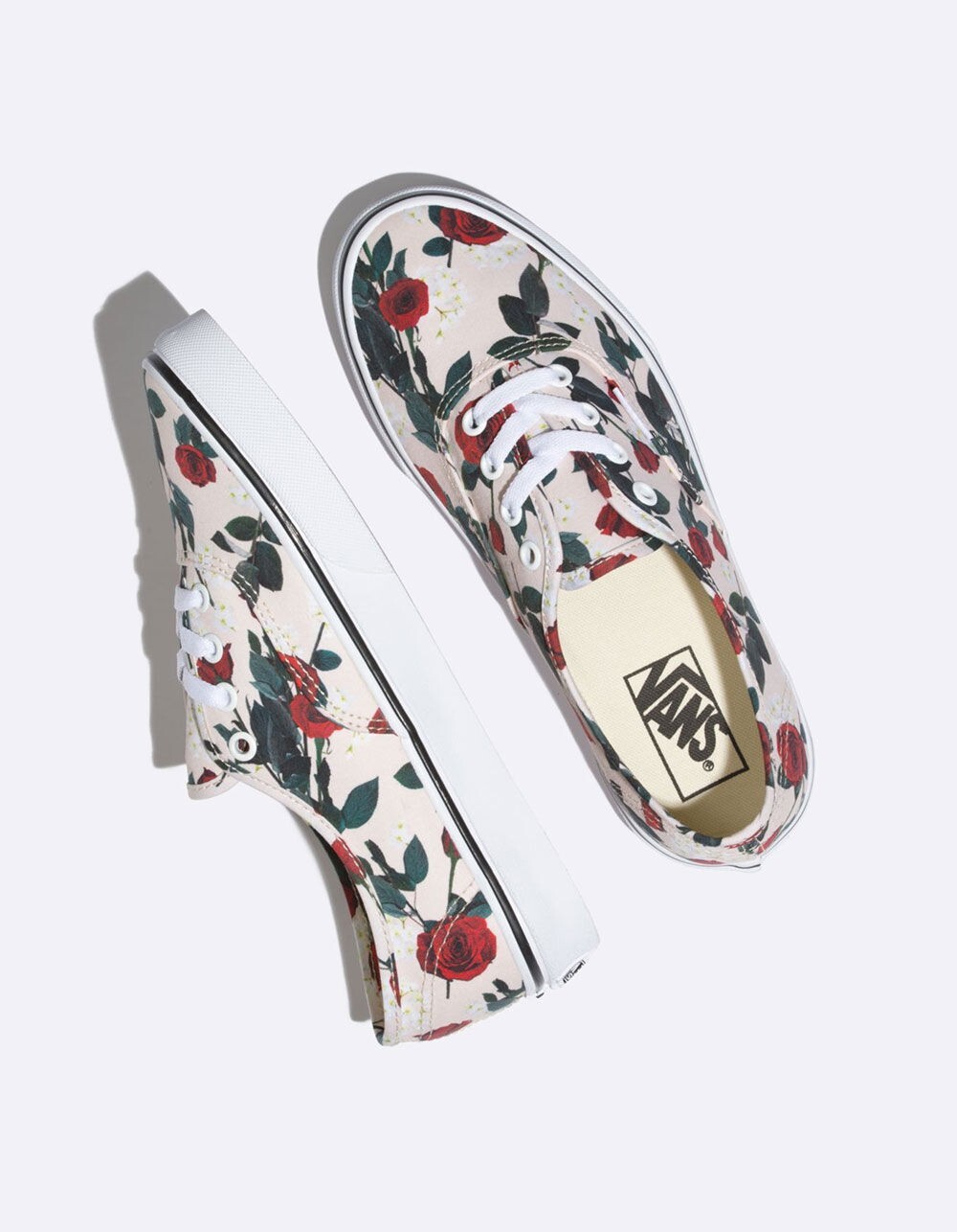 Vans Authentic Roses Sand Dollar/ True White Sz 6 VN0A38EMUKO