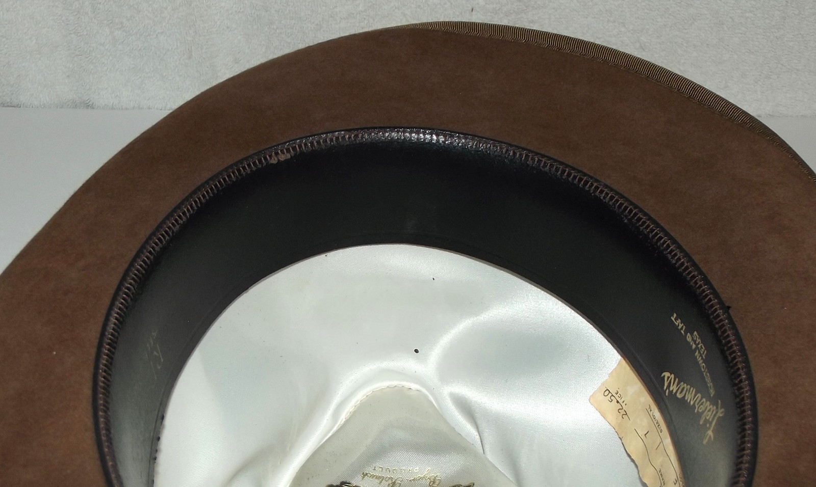 Vint Resistol Saddle Brown Explorer Fedora Style Hat -Size 7 AS IS -See Details