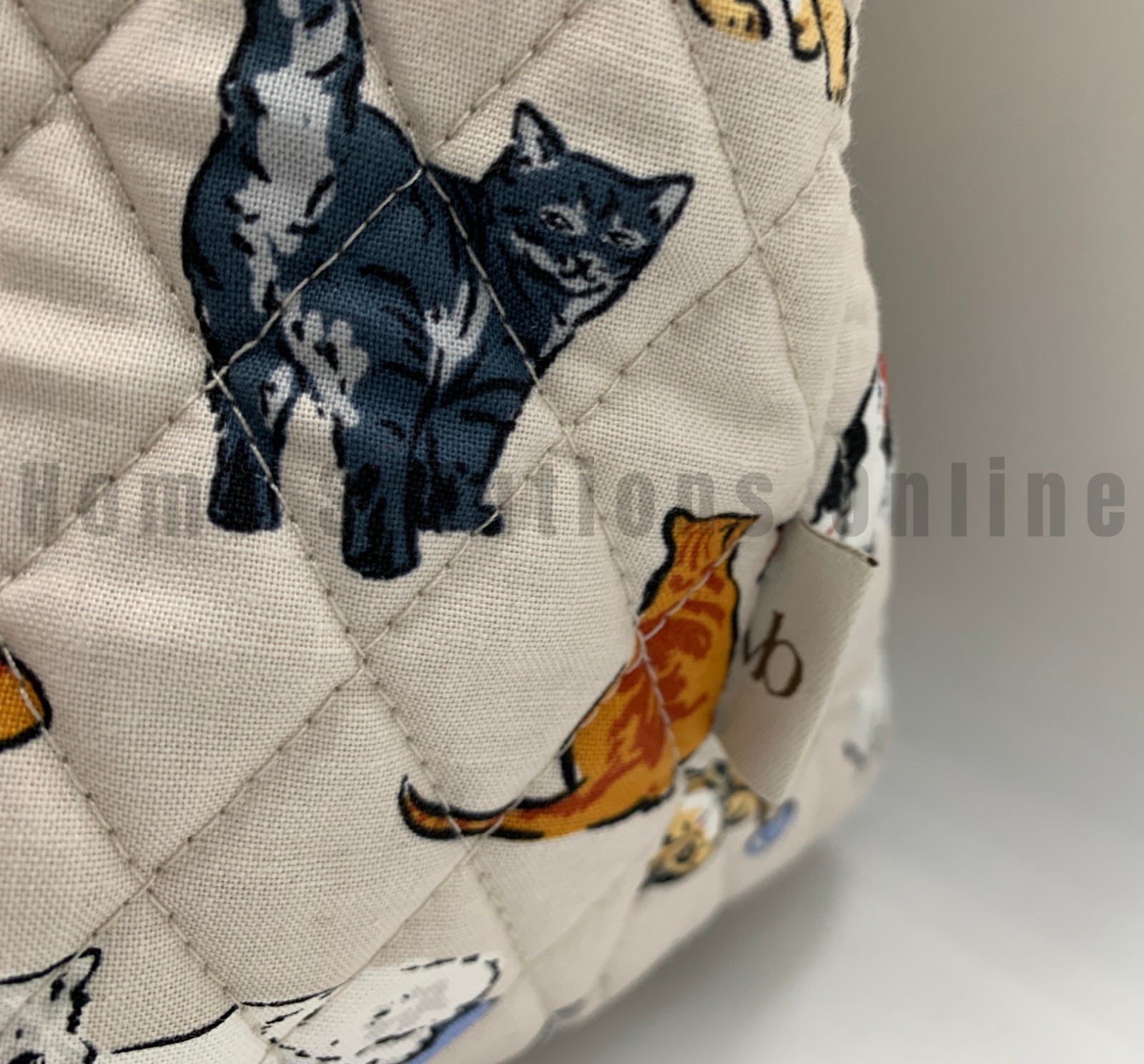 Vera Bradley Quilted A Kitty Cat’s Life Meow Grand Tote Purse Bag Beige #9918C
