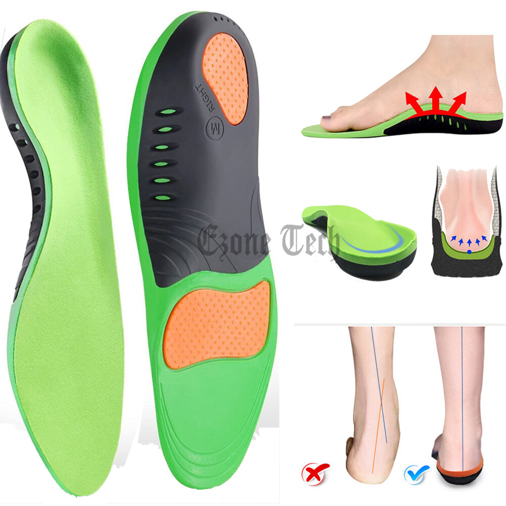 Pair Orthotic Shoe Insoles Inserts Flat Feet High Arch Support Plantar Fasciitis