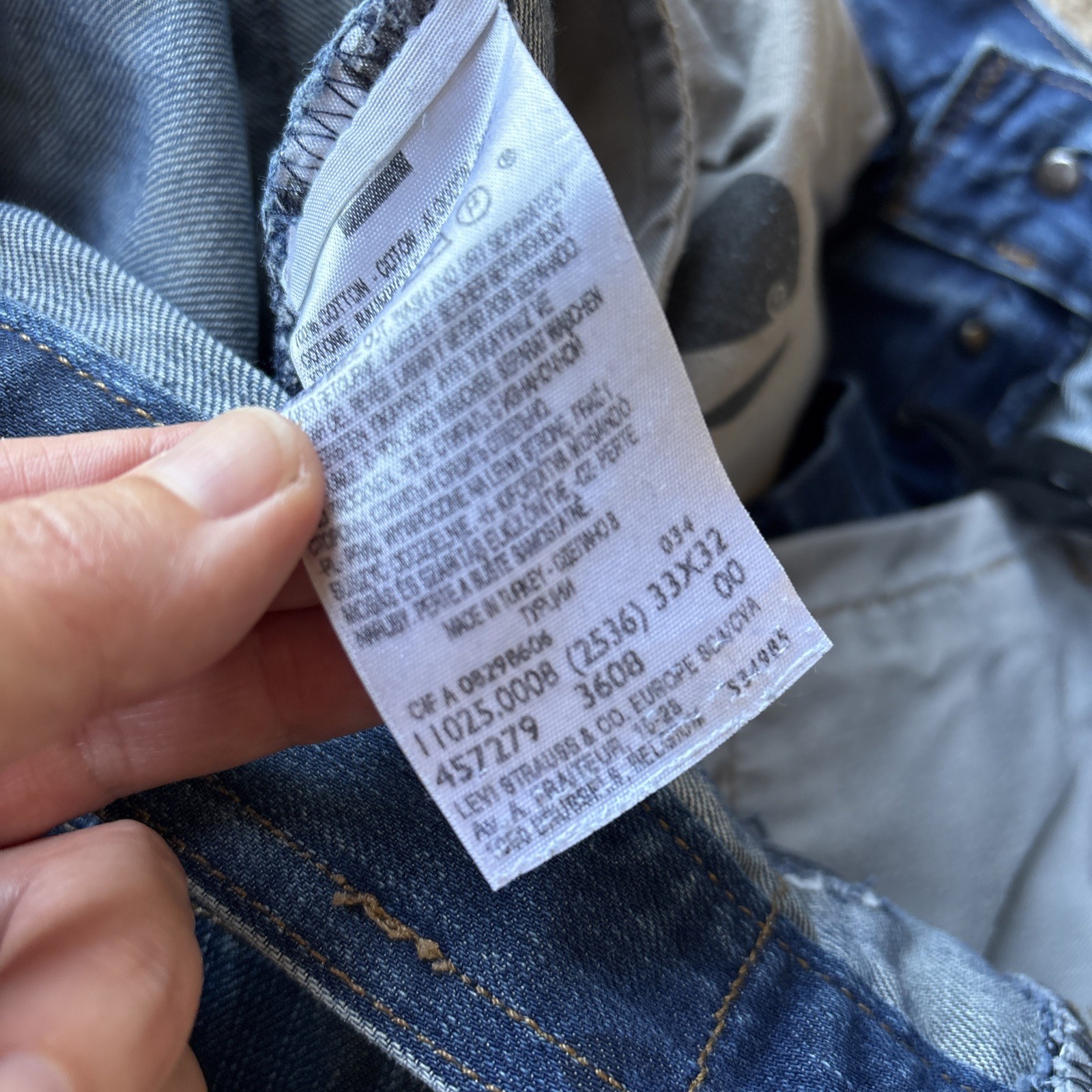 Levi’s Engineered Twist Blue Denim Jeans Cinch Back 33 x 30