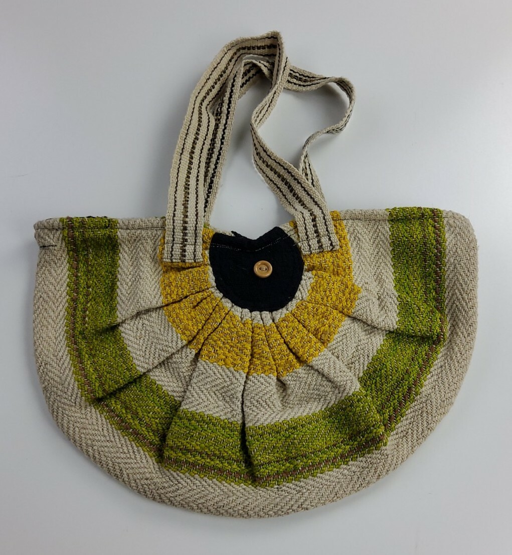 Bohemian Half Circle Hippie Woven Purse Shoulder Handbag