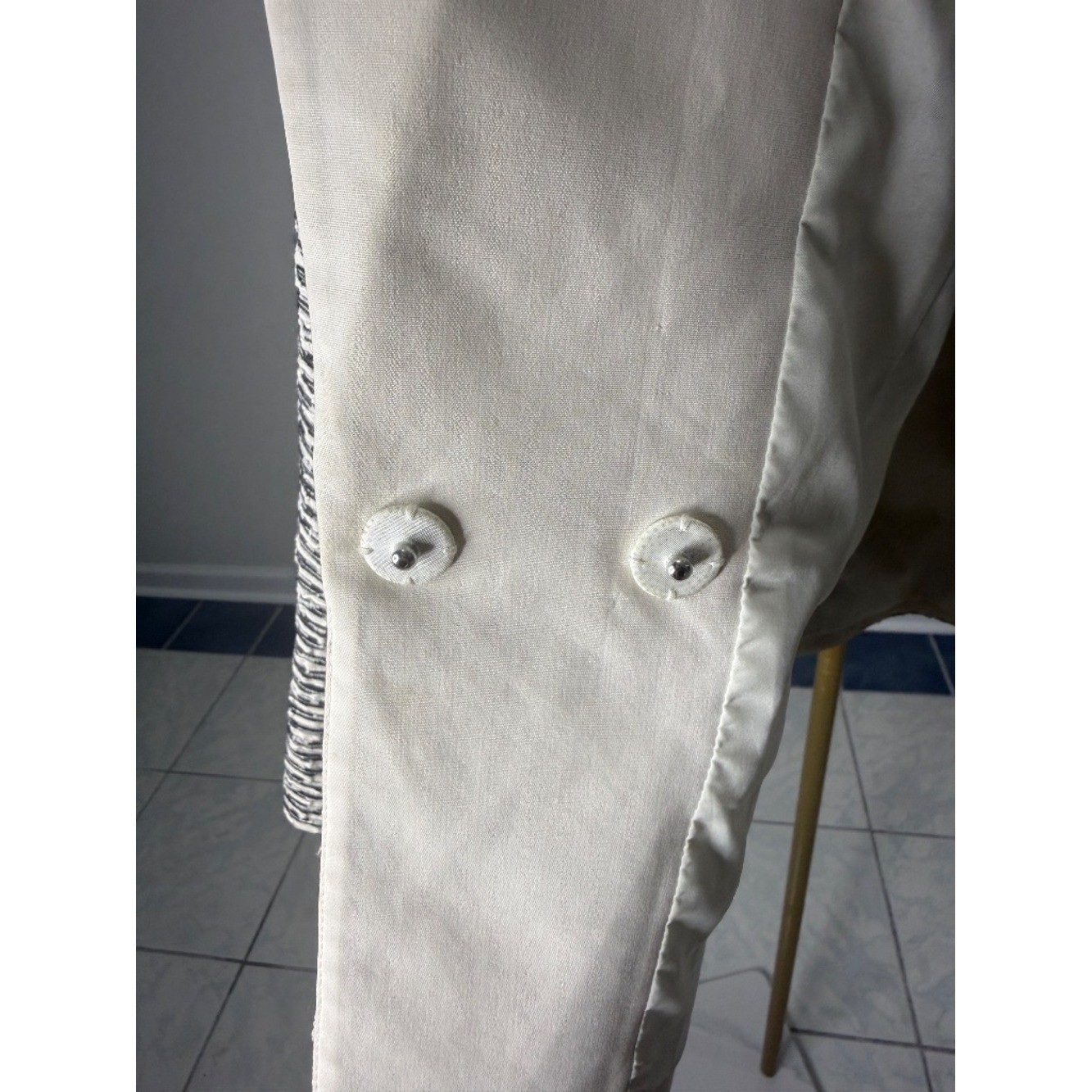 Lafayette 148 Tweed Cropped Blazer Jacket Womens 6 Contrast Lapel Luxury