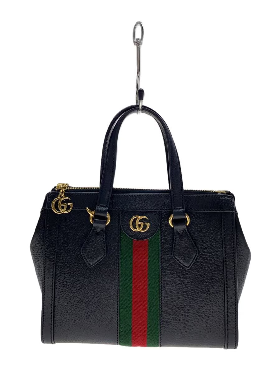 GUCCI Ophidia GG Handbag Leather BLK 547551