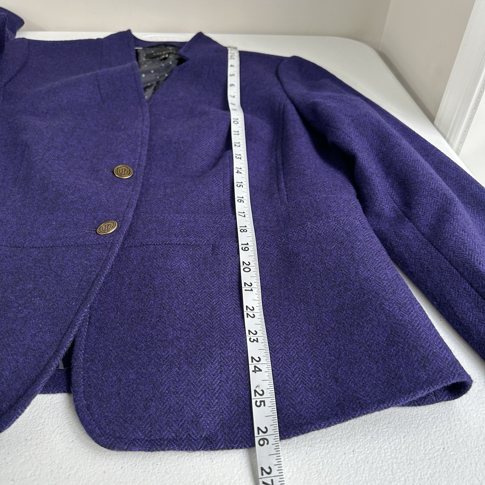 Talbots Quiet Luxury Blazer Jacket Womens 16 Wool Blend Career Preppy Old Money