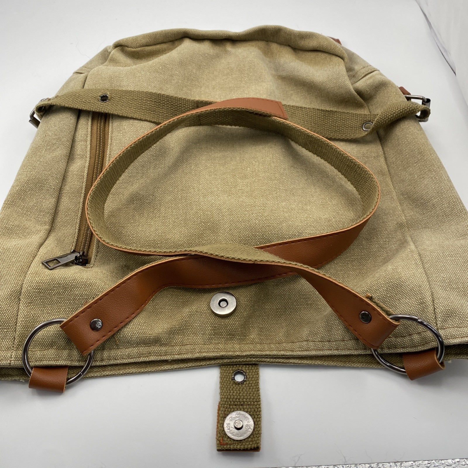 Brown Canvas Satchel Bag/Backpack – Everyday Use – Basic Simple