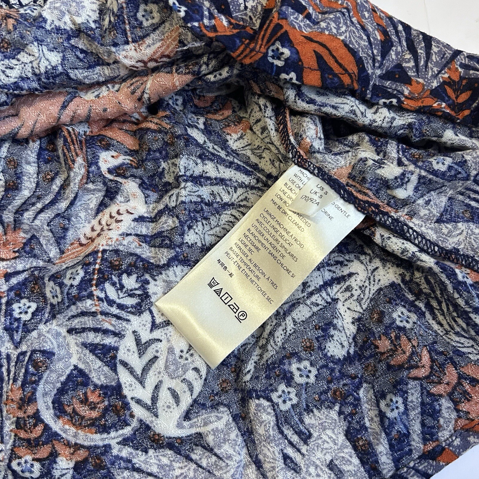 Anthropologie Maeve Cathy Jungle Print Pleated Blouse Size Small