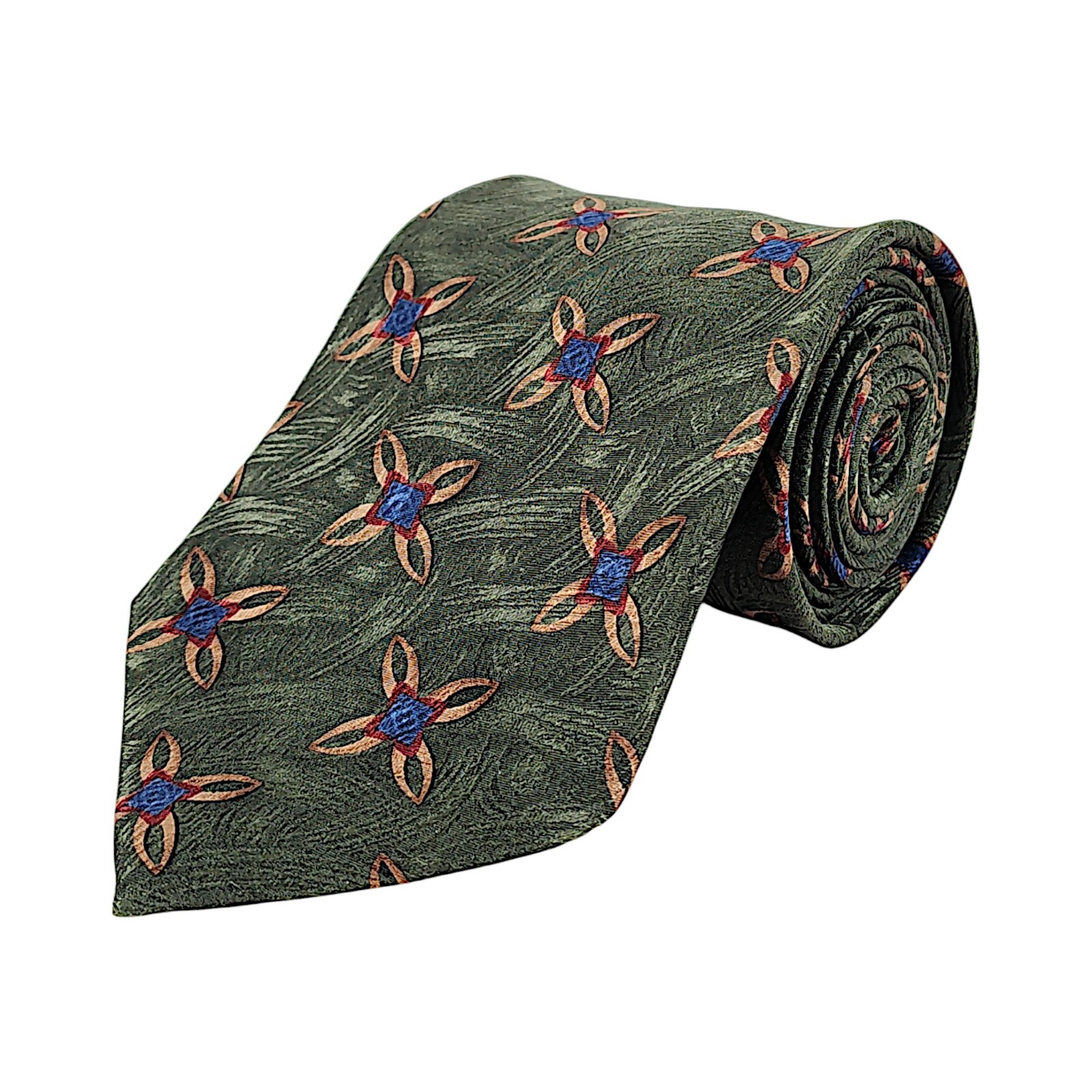Corporate Image Men’s Neck Tie, 100% Silk Multicolor Abstract Vintage