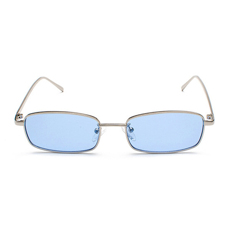 Retro Small Square Sunglasses Men Women Metal Frame Rectangle Sunglasses Eyewear