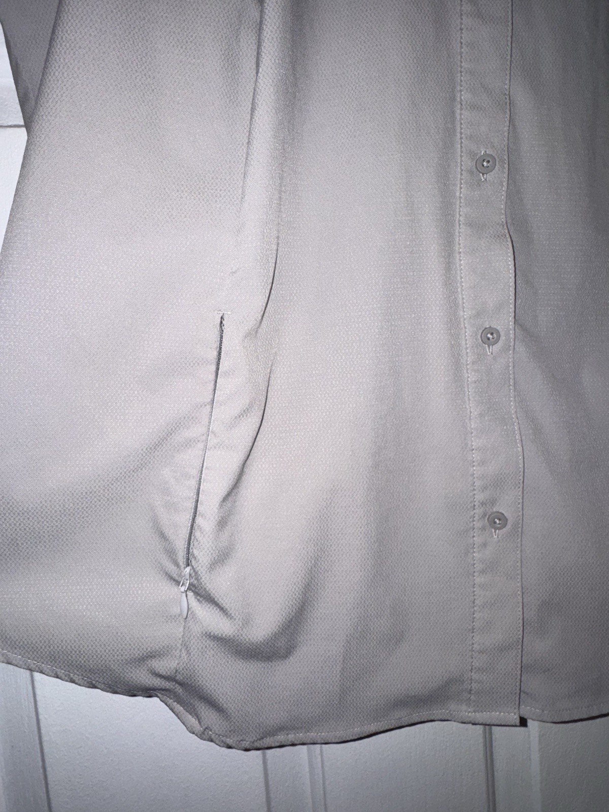Eddie Bauer Womens Breathable Sleeveless Button Up XXL W/ Zip Pocket