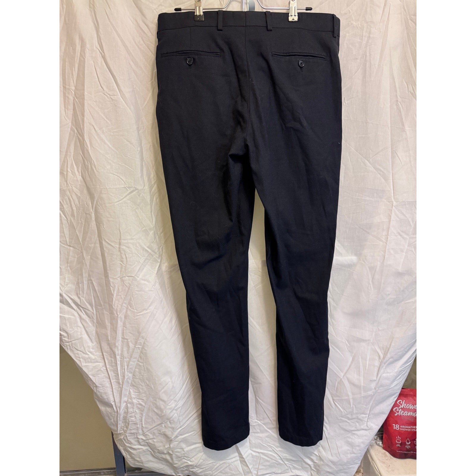 Perry Ellis Portfolio Suit Mens 40R Slim Fit Navy Blue Jacket 34×32 Pants