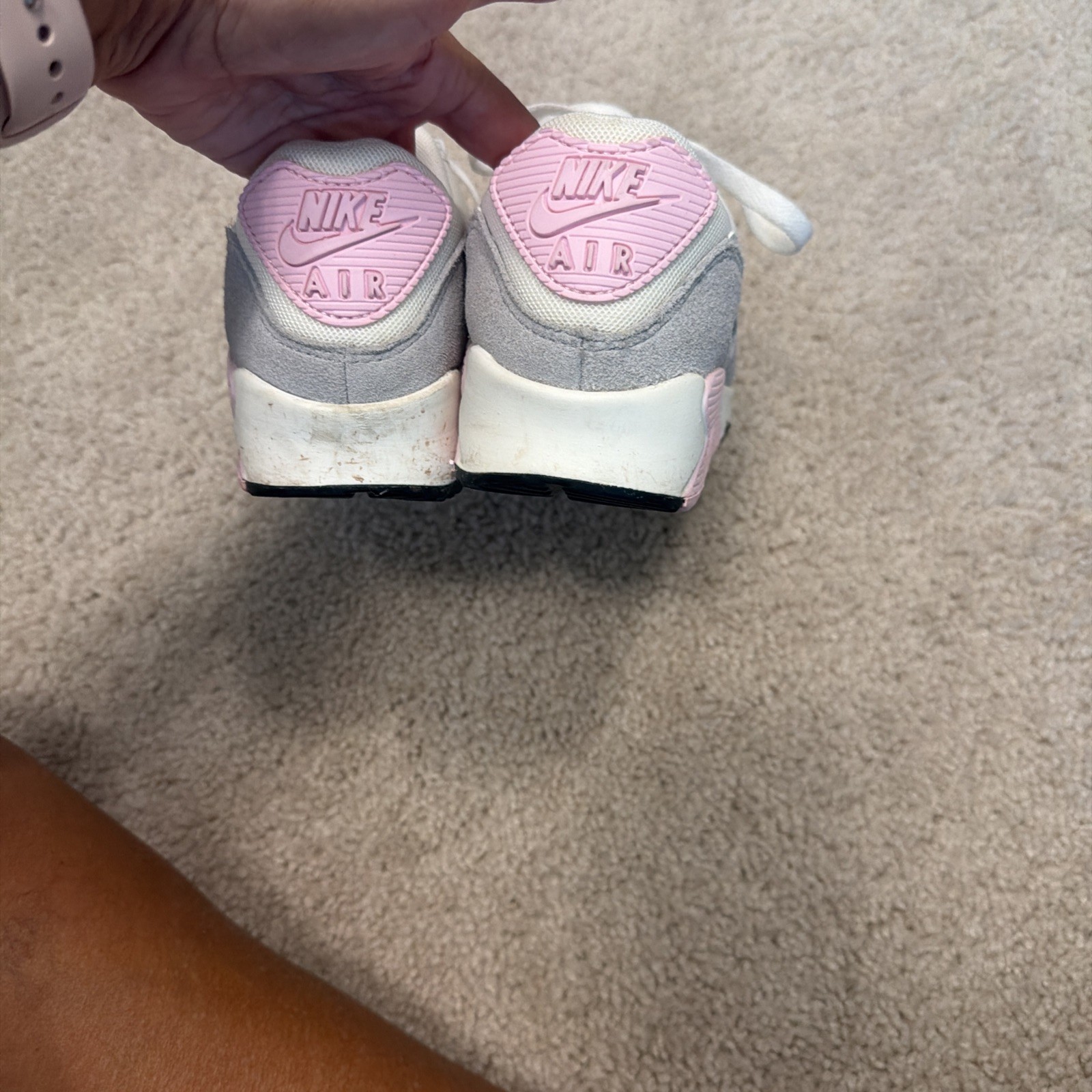 Nike Women’s Air Max 90 Shoes Sneakers White/Medium Soft Pink FN7489-100 US 4-11