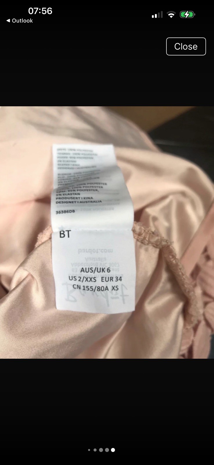 Ladies BARDOT @ Debenhams leaf net dusky pink dress size xs6 new with tags