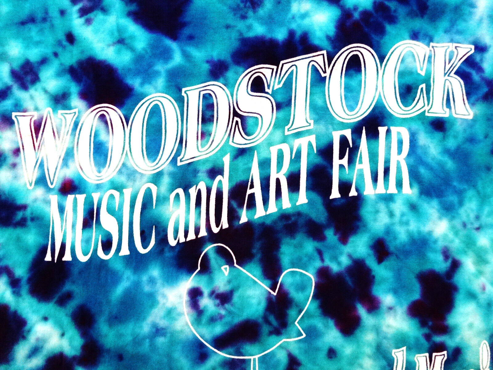 Woodstock Shirt T Shirt 1994 Vintage Music Art Fair Bob Dylan Santana Tie Dye XL
