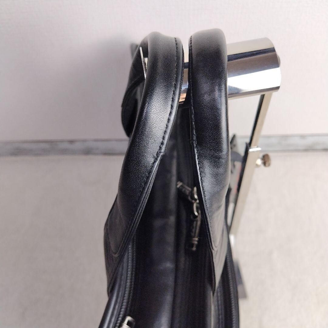 TUMI Alpha 96141D4 Black Leather Briefcase 2 Way Computer Bag Expandable A4 PC