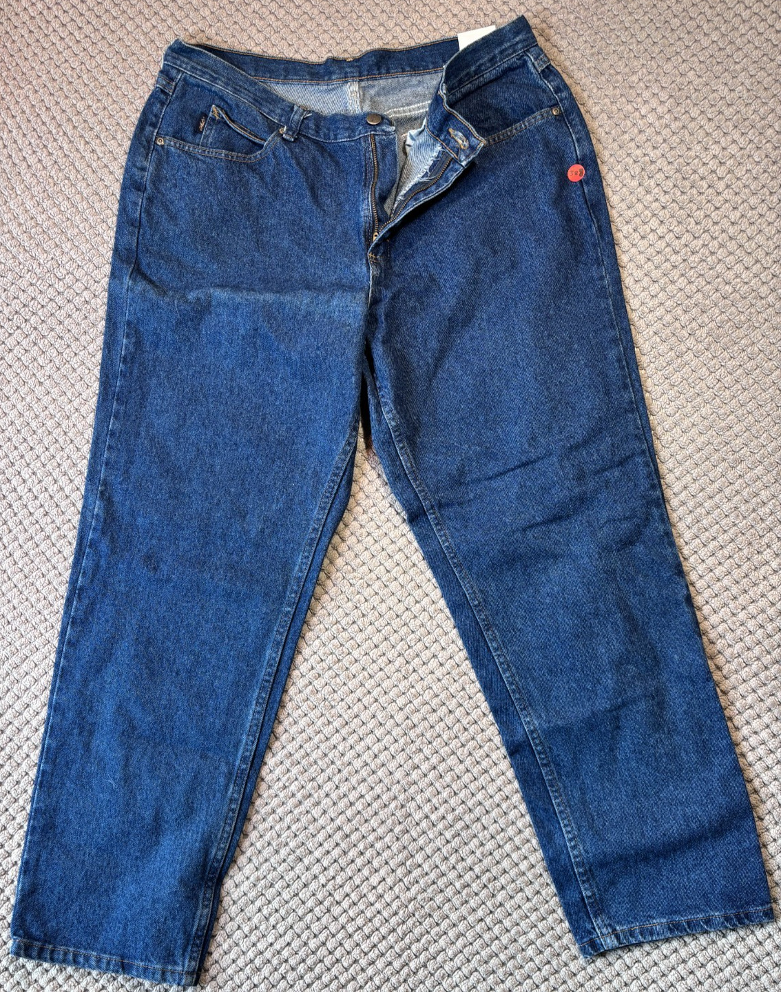 Chic Denim Blue Jeans Size 18 w petite Relaxed Fit at waist &hip thigh Tapered