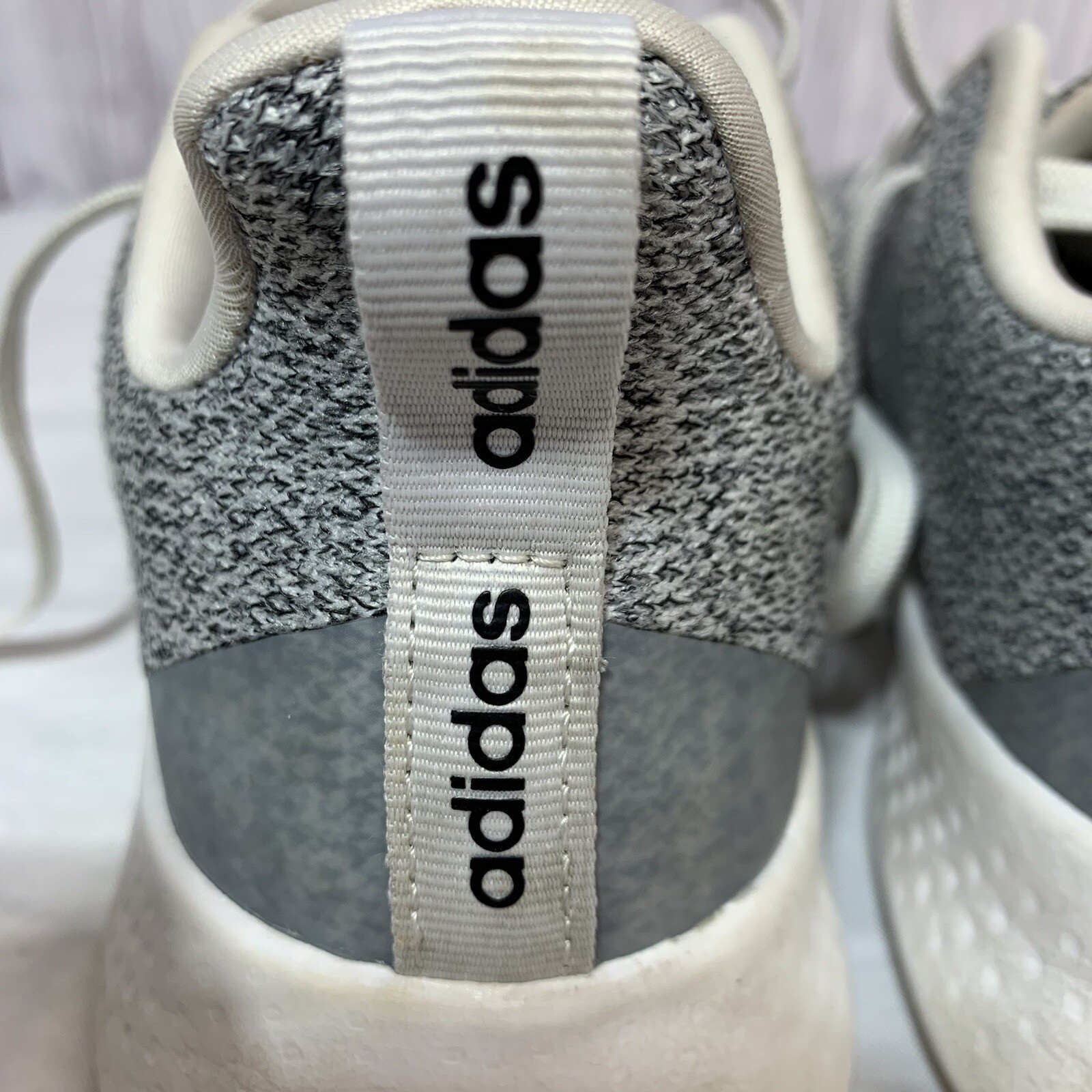 Women’s Adidas Pure Motion FY8223 Sneaker Grey White Knit Shoes Size 9