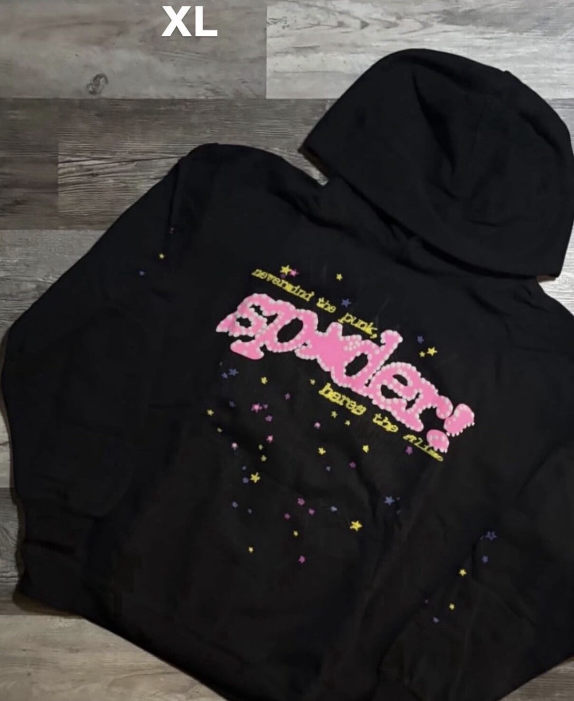 Men’s Black Pullover Hoodie XL Regular Long Sleeve Hooded Garden Graphic Print