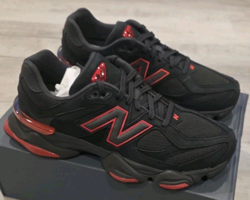 New Balance Men’s 9060 Black/Red’ | Sizes 11US | U9060JR