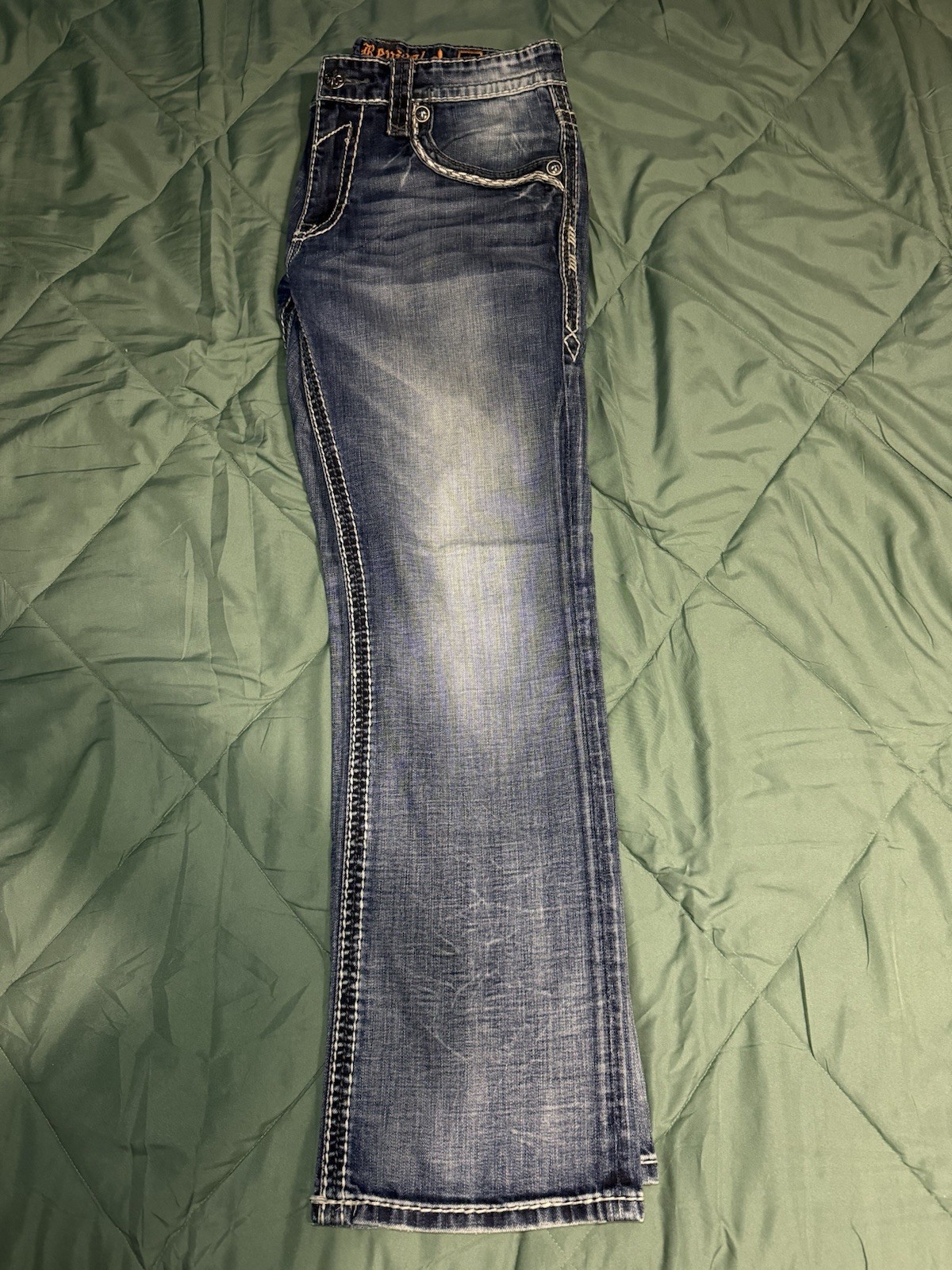 Rock Revival Men’s Straight Fit Denim Jeans 34