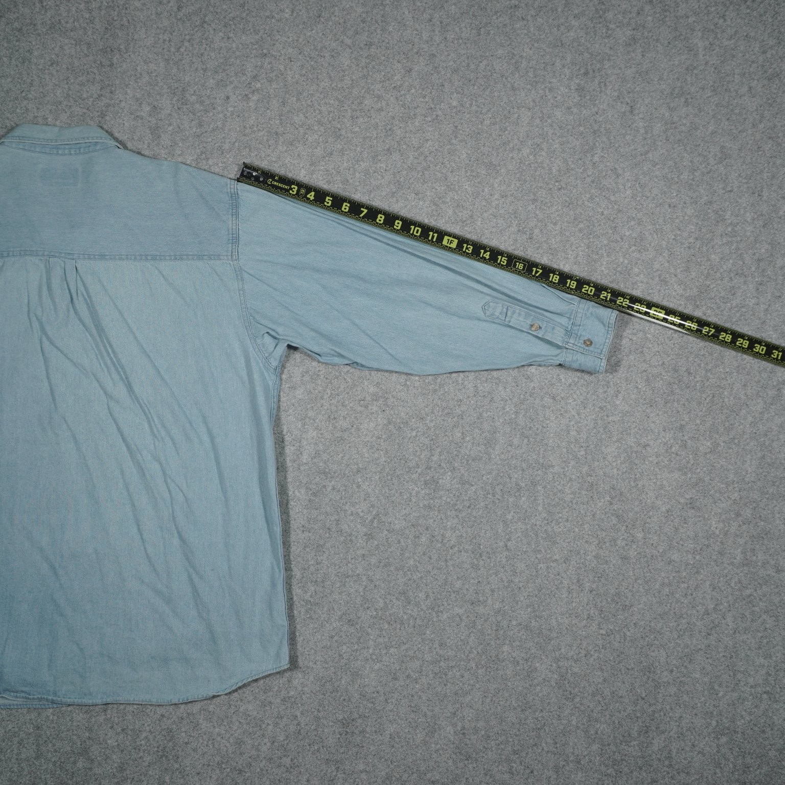 BIG YANK Men’s Casual Button Down Shirt Light Blue L 100% Cotton Long Sleeve
