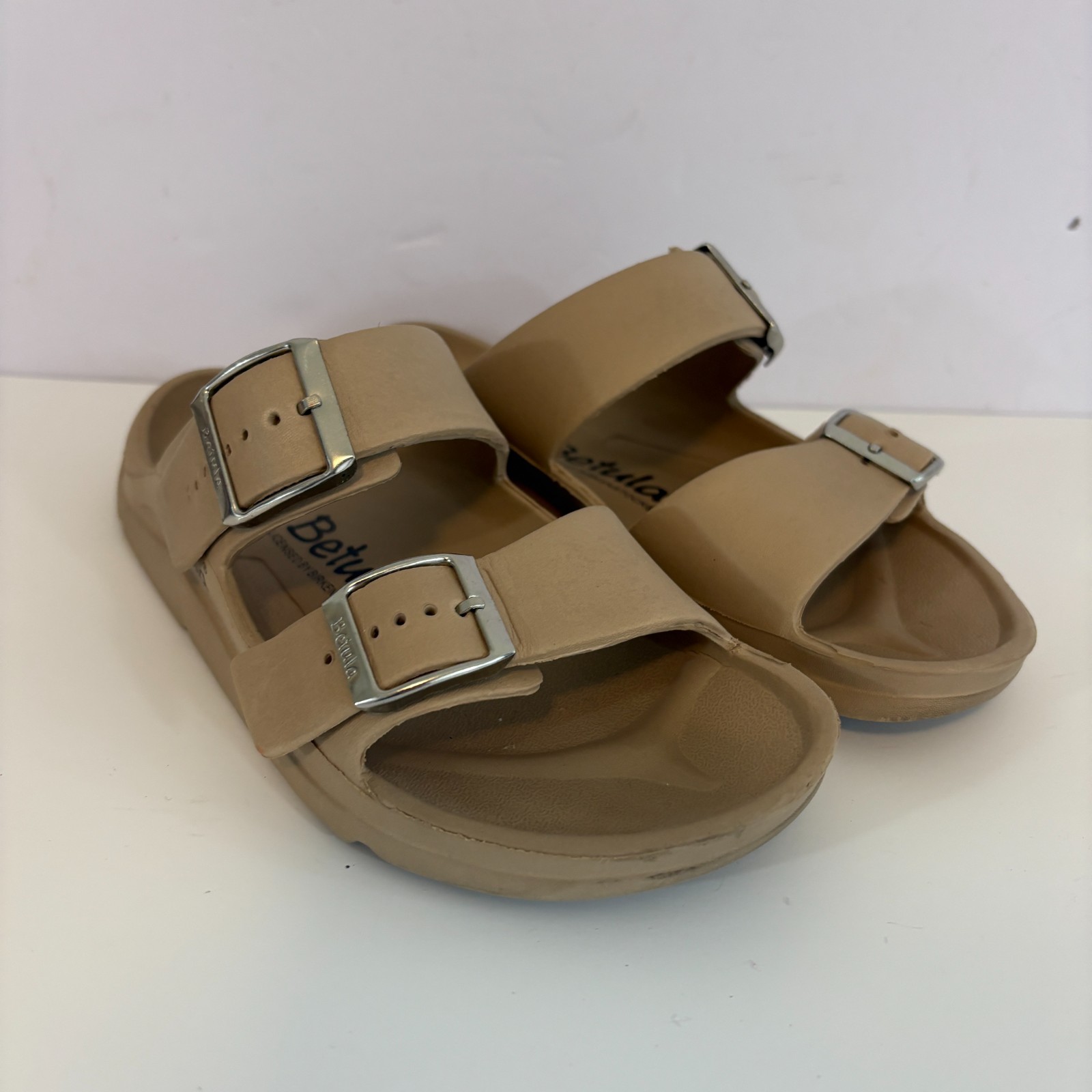 Betula Birkenstock Tan Two Strap Arizona Sandals Synthetic Rubber EU 37 US 6
