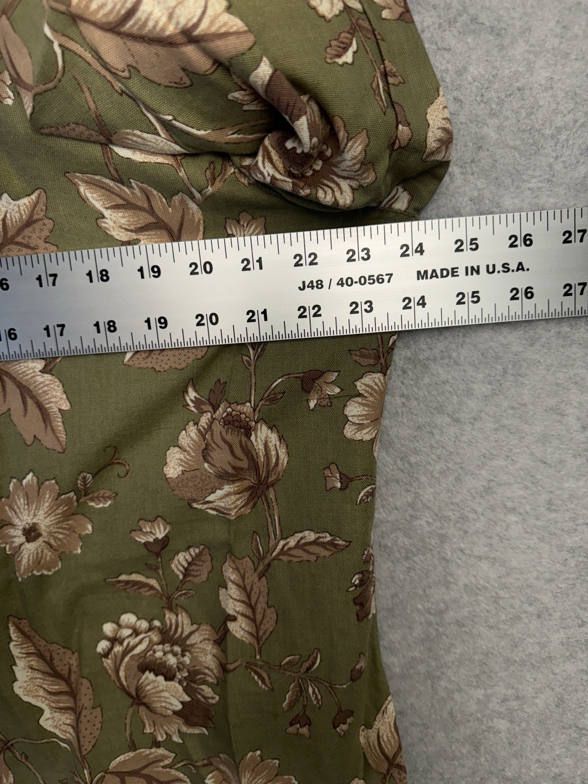 VTG Lemon Grass XL Green Floral Button Down Shirt 100% Cotton 90s Eclectic