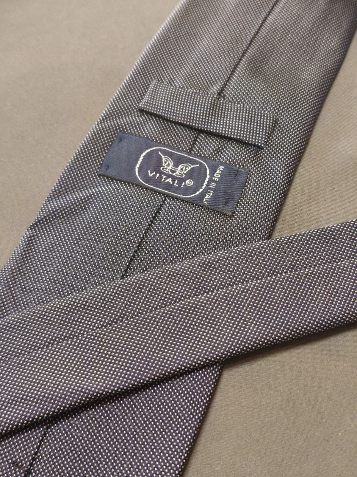 Vitali – Solid Color Jacquard Silk Tie Made in Italy