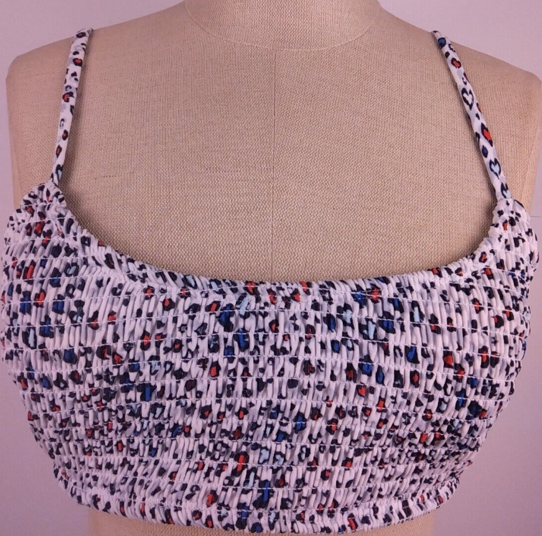 Xhilaration Ladies Colorful Nylon Heart Design Swim Top Size L (51)