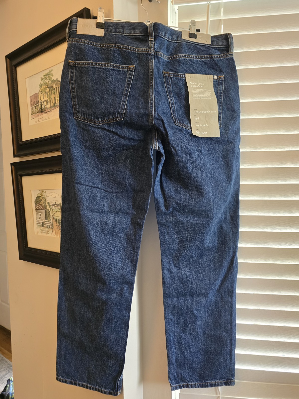 NWT Everlane The Everybody Jean Sz E9x30 Organic Cotton Short Blue Denim Unisex