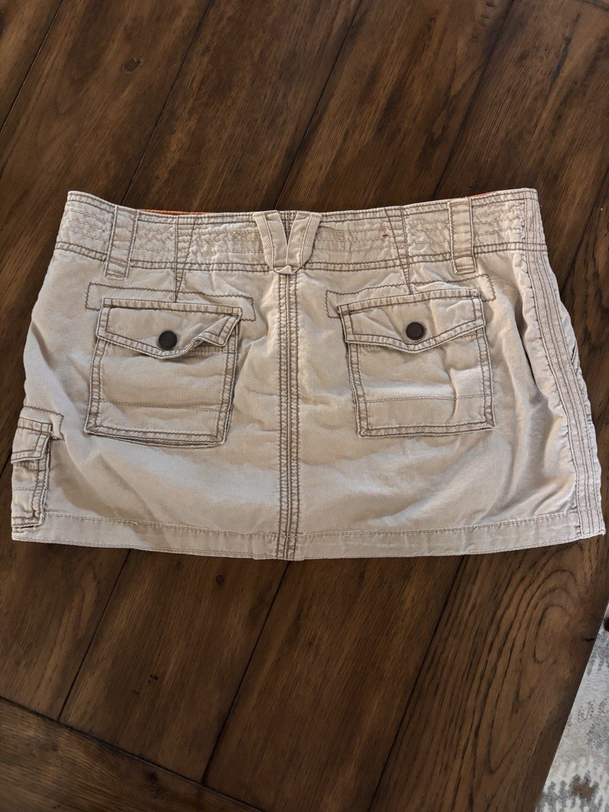 Mossimo Supply Co. Cargo Mini Skirt Beige/Orange Size 11 fits like a 6/8