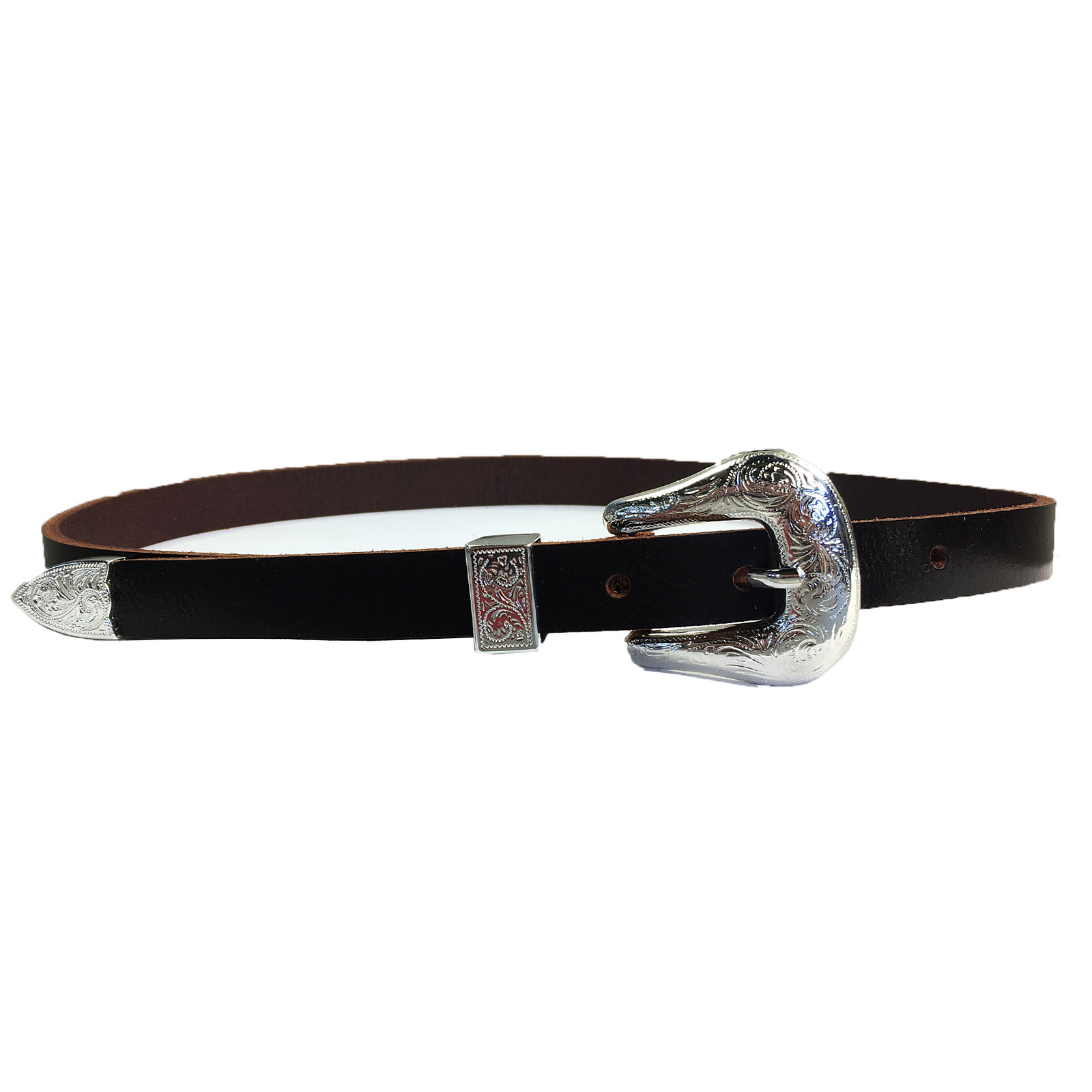 Handmade 3/4″ Ladies Genuine Full Grain Cowhide Belt Mahogany Woman