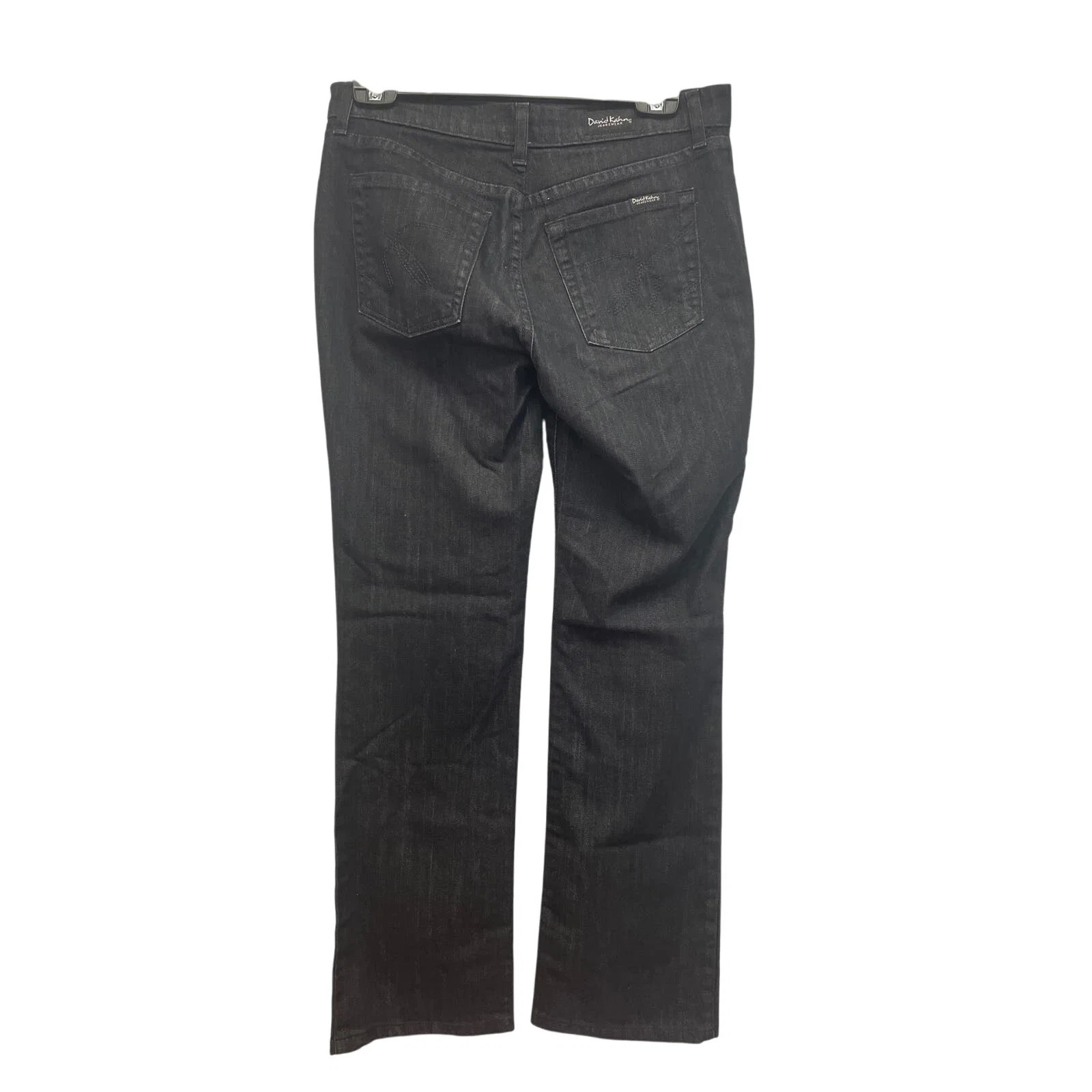 David Kahn Jeanswear Womens Size 6 Straight Leg Cotton Blend Black Denim Jeans