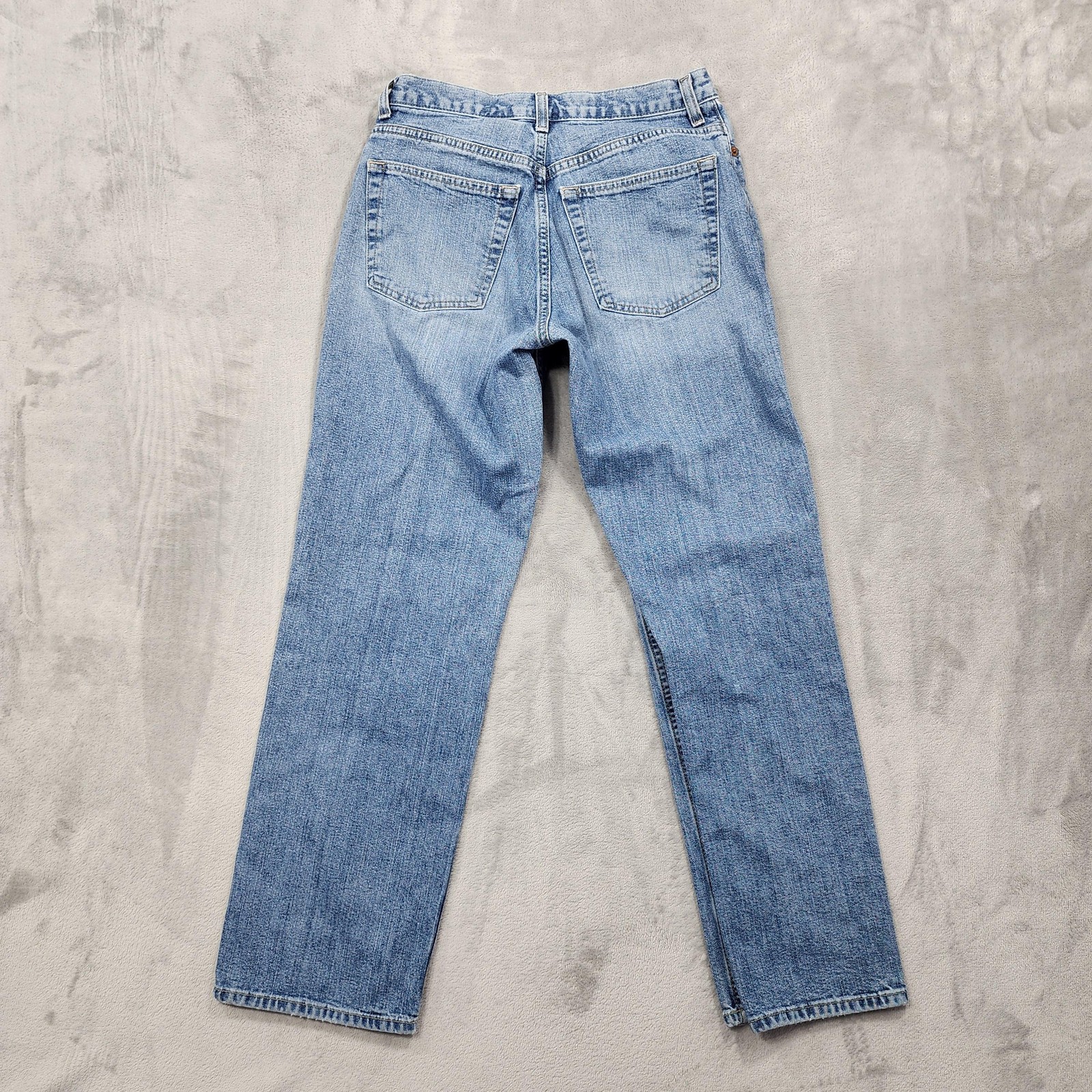 Vintage Gap Jeans Womens 4 Blue High Rise Loose Ankle Relaxed Button Fly Denim