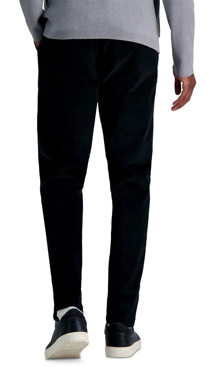 Kenneth Cole Reaction Mens Slim Fit Corduroy Pants 34×32 Black Solid Stretch NWT
