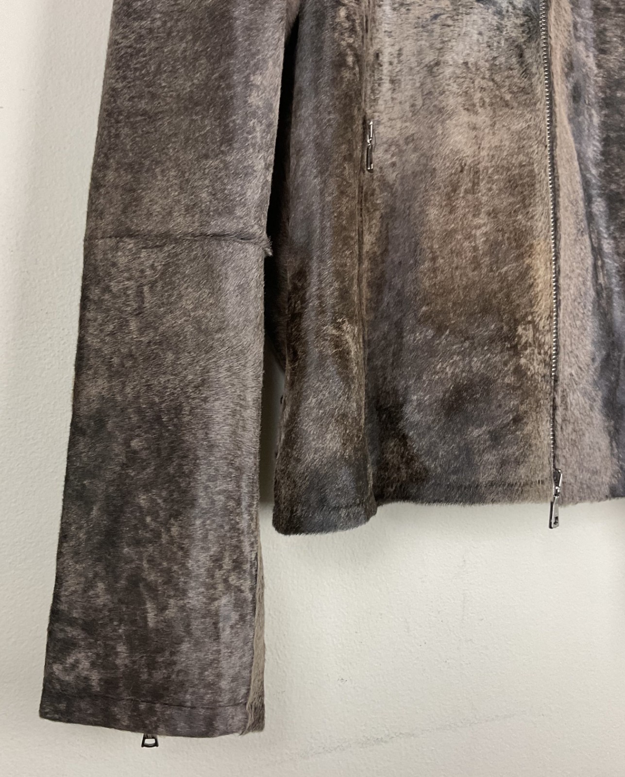 GRAIL $2998 John Varvatos Collection Calf Hair Moto Jacket EU58X US48X